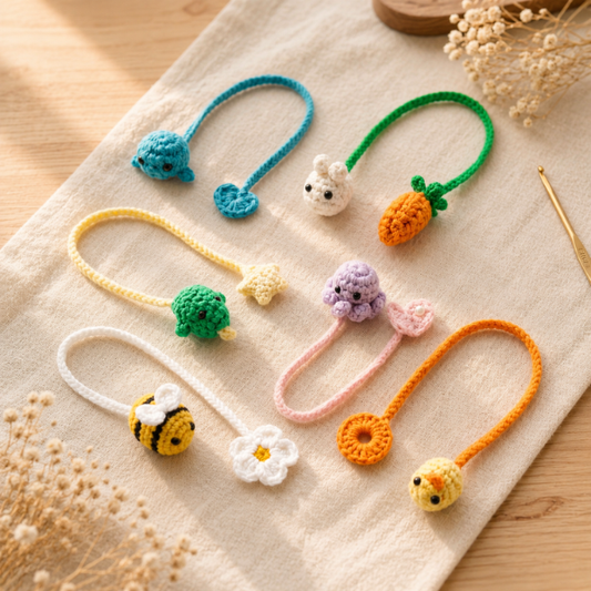 Handmade Crochet Woodland Animal Bookmark