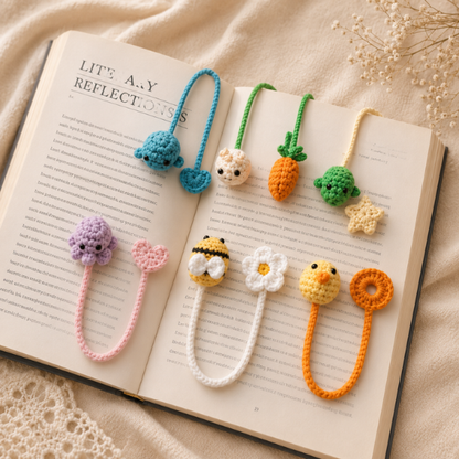 Handmade Crochet Woodland Animal Bookmark