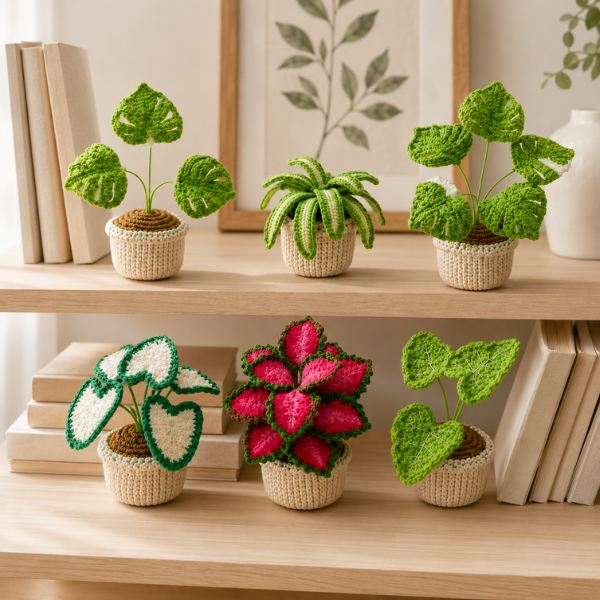 Handmade Crochet Mini Houseplant Potted Plant