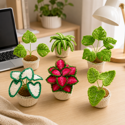 Handmade Crochet Mini Houseplant Potted Plant