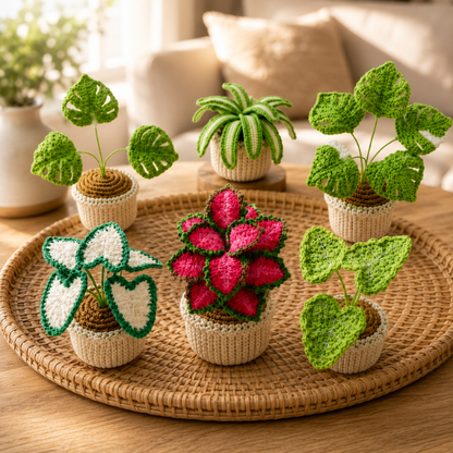 Handmade Crochet Mini Houseplant Potted Plant
