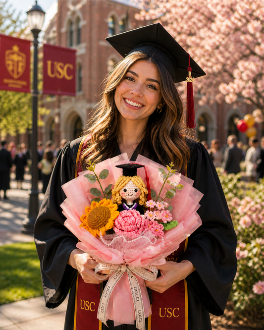 Custom Crochet Graduation Bouquet