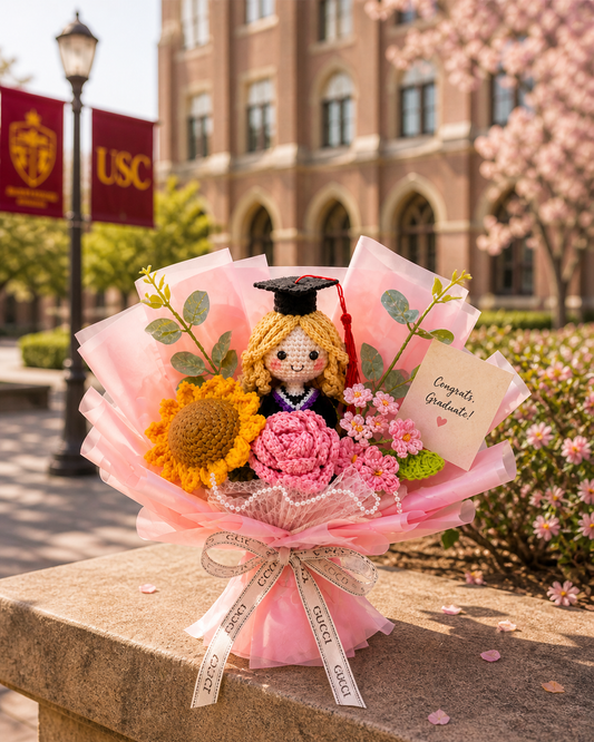 Custom Crochet Graduation Bouquet
