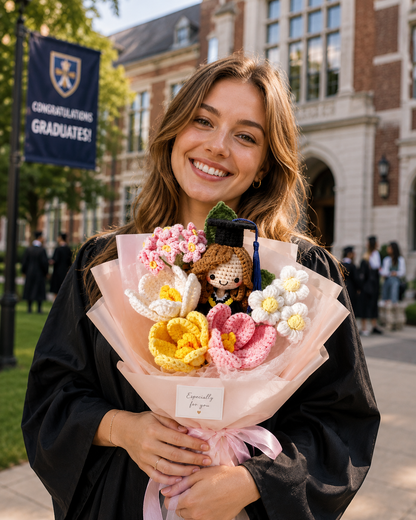 Custom Crochet Graduation Bouquet